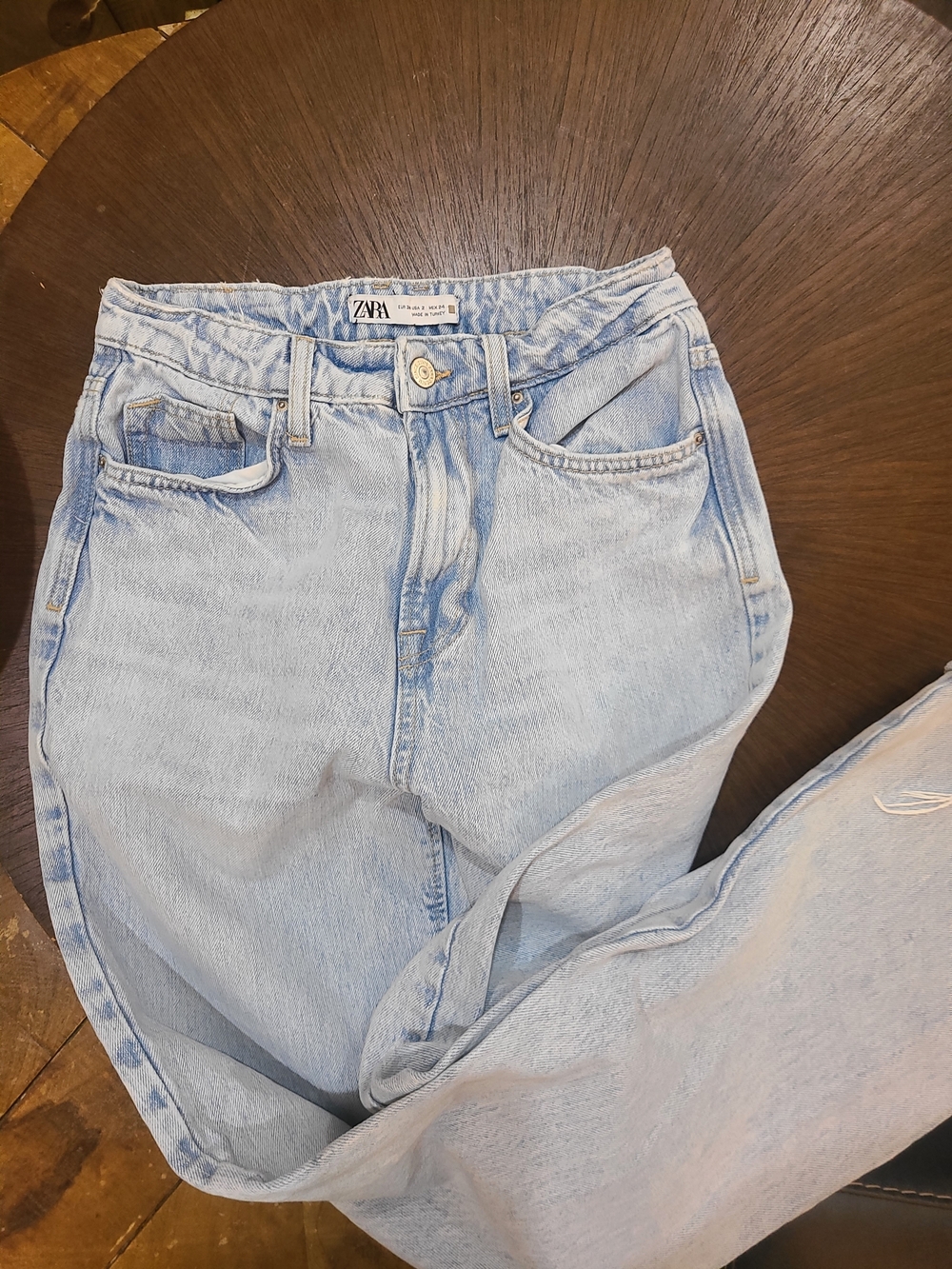 ZARA Light Blue High-Waist Women's Jeans